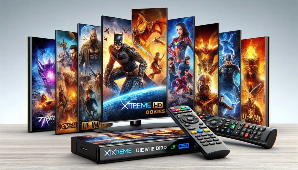 Happy family watching a crystal-clear 4K movie on a large TV, representing affordable, buffer-free IPTV.
